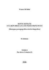 Immagine copertina libro Donne Romane - Età repubblicana ed inizio principato - (Rassegna prosopografico-storico-biografica) - Tomo I-II - II edizione