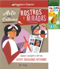 Immagine copertina libro Rostros y miradas. Arte da colorare