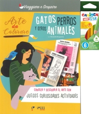 Immagine copertina libro Gatos, perros y otros animales. Arte da colorare