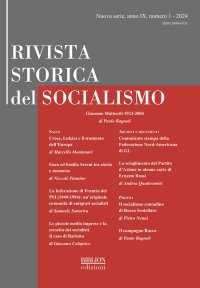 Immagine copertina libro Rivista storica del socialismo (2024). Vol. 1