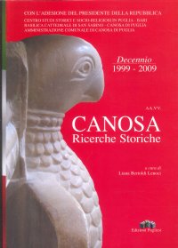 Immagine copertina libro Canosa decennio 1999-2009. Ricerche storiche