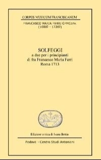 Immagine copertina libro Solfeggi a due per i principianti di fra Francesco Maria Ferri, Roma 1713