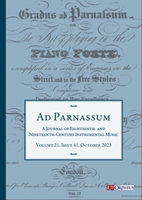 Immagine copertina libro Ad Parnassum. A Journal on Eighteenth- and Nineteenth-Century Instrumental Music. Vol. 21. No. 41. October 2023