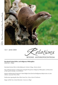 Immagine copertina libro Relations. Beyond Anthropocentrism (2024). Vol. 12/1: Decolonial animal ethics and indigenous philosophies