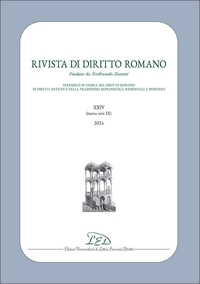 Immagine copertina libro Rivista di diritto romano. Nuova serie (2024). Vol. 24