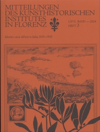 Immagine copertina libro Mitteilungen des Kunsthistorischen Institutes in Florenz. LXVI. Band - 2024 Heft 3