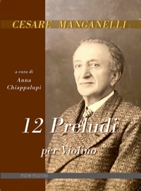 Immagine copertina libro 12 Preludi per violino.  C. Manganelli