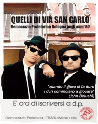 Immagine copertina libro Quelli di via San Carlo. Democrazia proletaria a Bologna negli anni 80