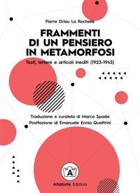 Immagine copertina libro Frammenti di un pensiero in metamorfosi. Testi, lettere e articoli inediti (1923-1945)