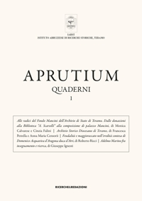 Immagine copertina libro Aprutium. Quaderni. Vol. 1