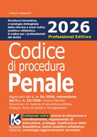 Immagine copertina libro Codice penale e di procedura penale 2026. Professional edition. Aggiornato al nuovo «pacchetto sicurezza 2026» L. n. 54/2026