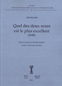 Immagine copertina libro Quel des deux sexes est le plus excellent (1648)