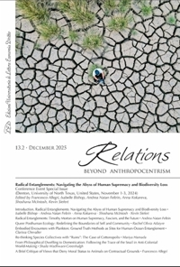 Immagine copertina libro Relations. Beyond Anthropocentrism (2025). Vol. 13