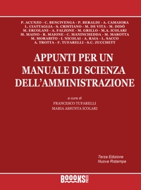 Immagine copertina libro Appunti per un manuale di scienza dell'amministrazione