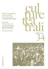 Immagine copertina libro Culture teatrali (2025). Vol. 34